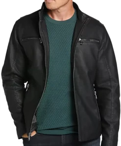 mens-black-modern-fit-moto-faux-leather-jacket