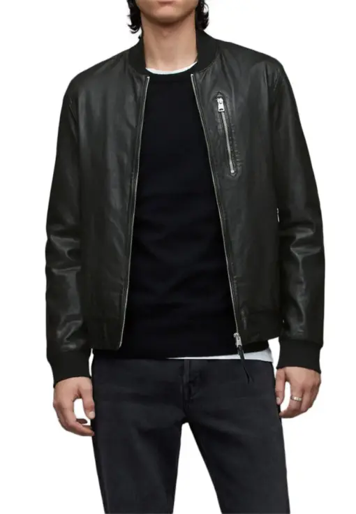 mens-boyton-black-faux-leather-bomber-jacket