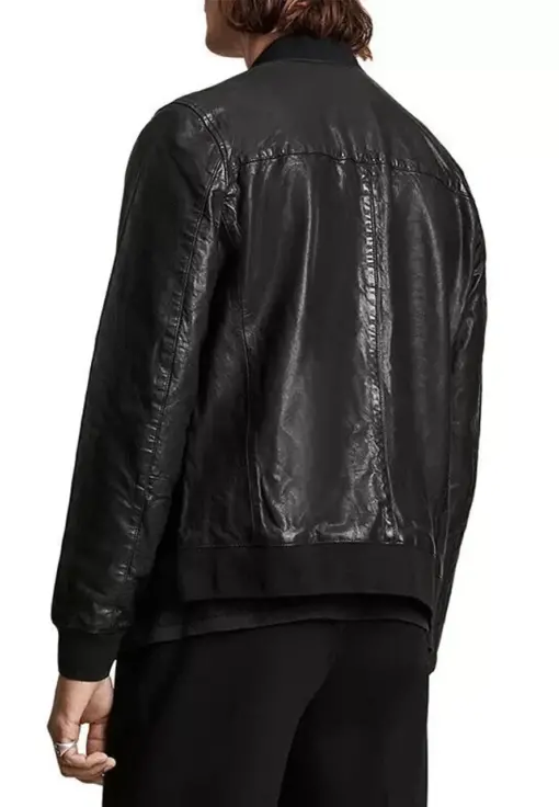 mens-boyton-black-faux-leather-bomber-jacket