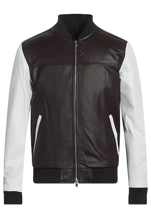 mens-brown-and-white-bomber-faux-leather-jacket
