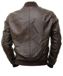 mens-brown-bomber-faux-leather-jacket