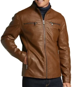mens-brown-modern-fit-moto-faux-leather-jacket