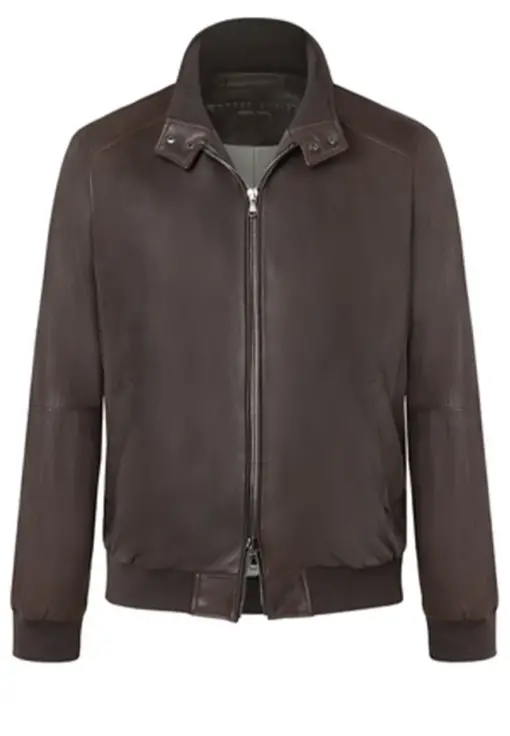 mens-buttoned-collar-chocolate-faux-leather-bomber-jacket
