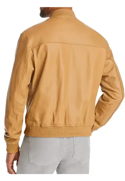 mens-camel-brown-faux-leather-bomber-jacket