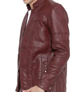 mens-casual-wear-burgundy-faux-leather-jacket