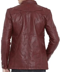 mens-casual-wear-burgundy-faux-leather-jacket