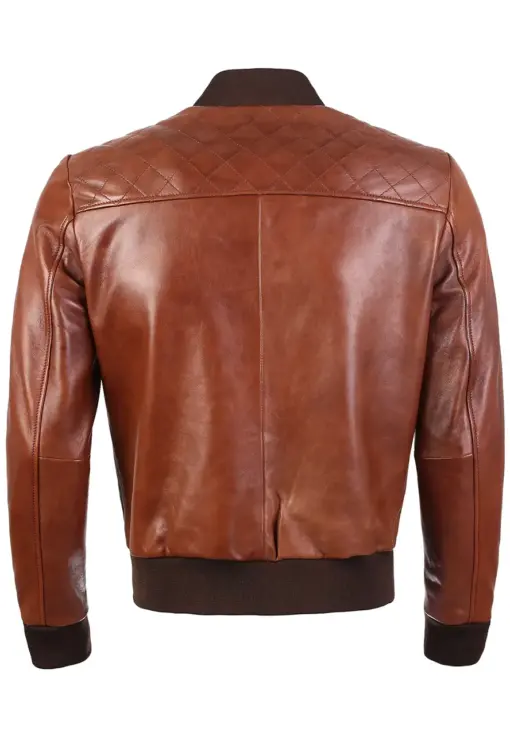 mens-chocolate-brown-bomber-faux-leather-jacket