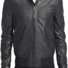 mens-classic-bomber-black-faux-leather-jacket