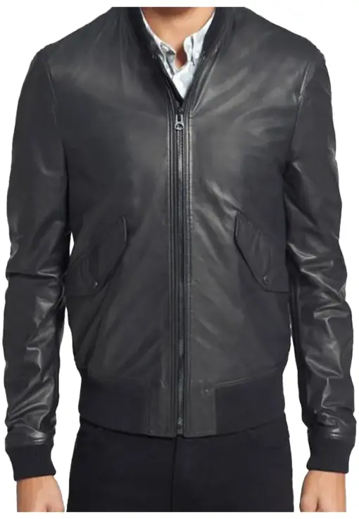 mens-classic-bomber-black-faux-leather-jacket