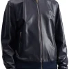 mens-elegant-blue-faux-leather-bomber-jacket