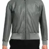 mens-gray-bomber-faux-leather-jacket