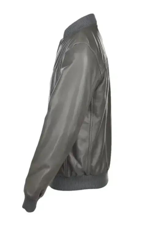 mens-grey-bomber-faux-leather-jacket