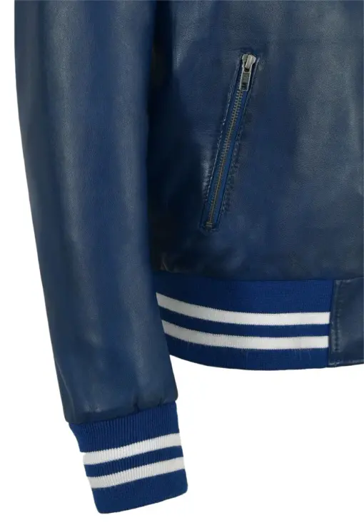 mens-hooded-blue-faux-leather-bomber-jacket