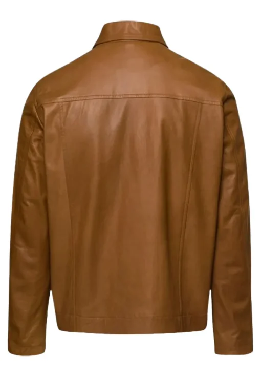 mens-laydown-collar-brown-faux-leather-jacket