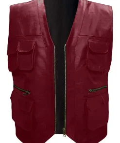 mens-maroon-faux-leather-moto-vest