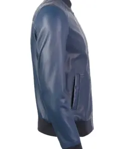 mens-navy-blue-bomber-faux-leather-jacket