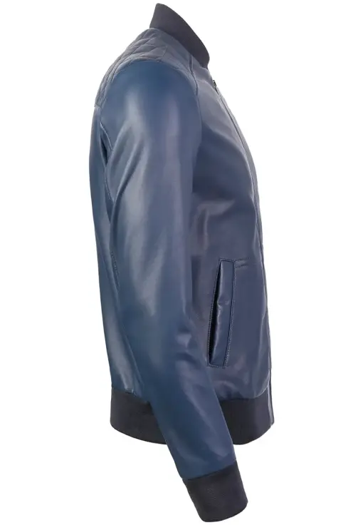 mens-navy-blue-bomber-faux-leather-jacket
