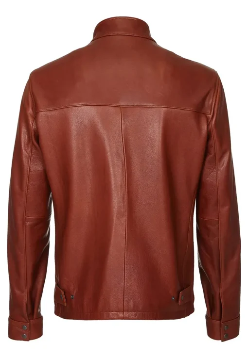 mens-plain-cafe-racer-dark-brown-faux-leather-jacket