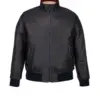mens-shinny-black-faux-leather-bomber-jacket