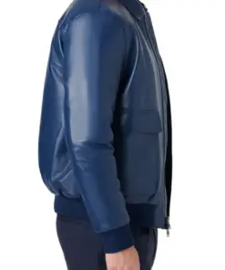 mens-shirt-collar-blue-faux-leather-bomber-jacket