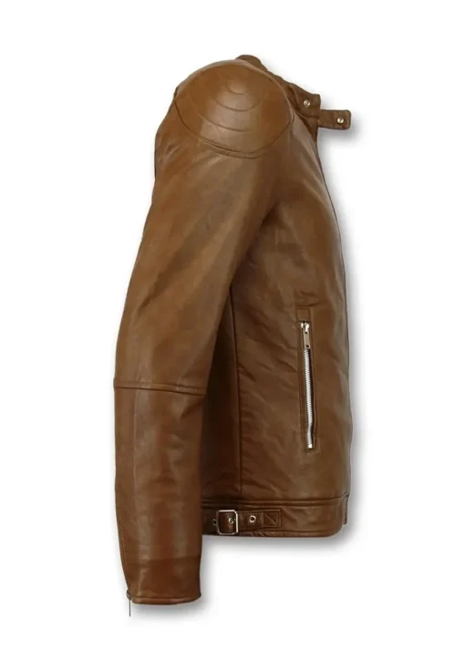 mens-simple-brown-faux-leather-biker-jacket