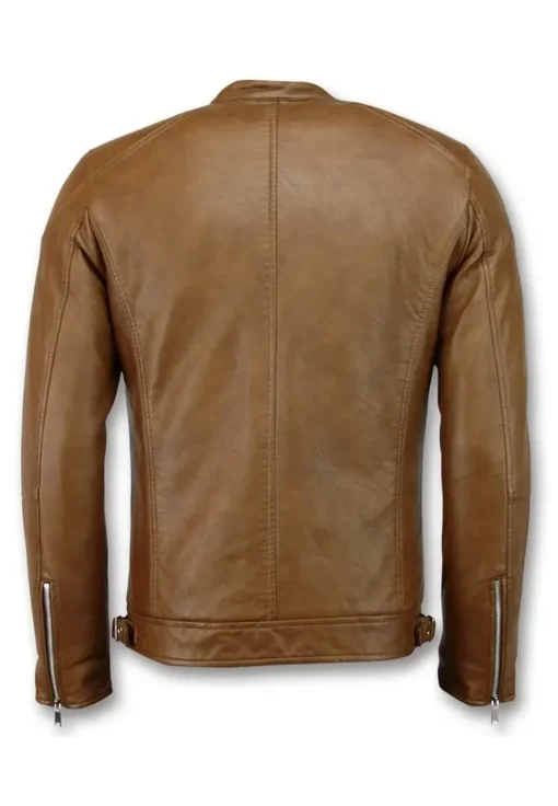 mens-simple-brown-faux-leather-biker-jacket