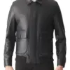 mens-slim-fit-black-bomber-faux-leather-jacket