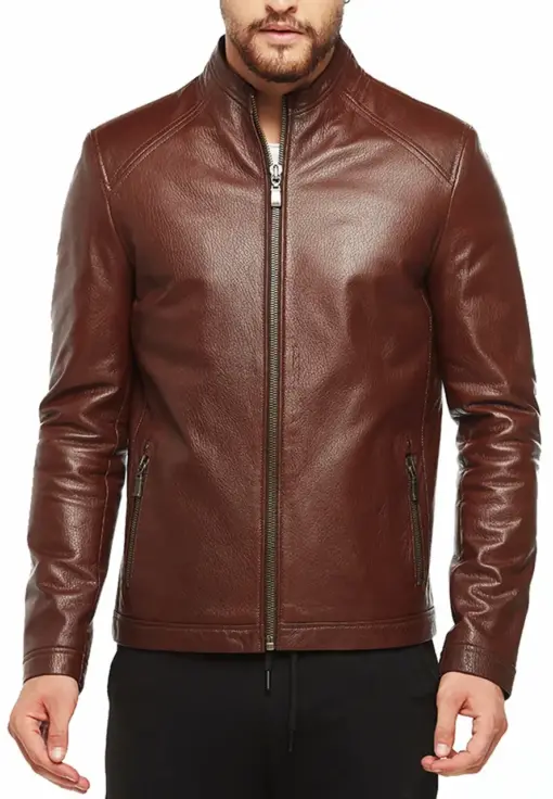 mens-slim-fit-brown-faux-leather-jacket