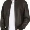 mens-sporty-brown-faux-leather-bomber-jacket