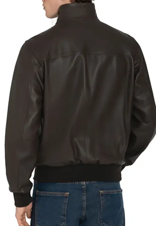 mens-sporty-brown-faux-leather-bomber-jacket