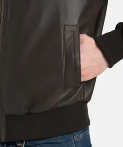 mens-sporty-brown-faux-leather-bomber-jacket