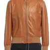 mens-tan-bomber-faux-leather-jacket