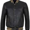 mens-varsity-faux-leather-black-bomber-jacket