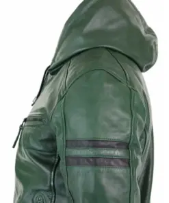 mens-vintage-green-hooded-faux-leather-bomber-jacket