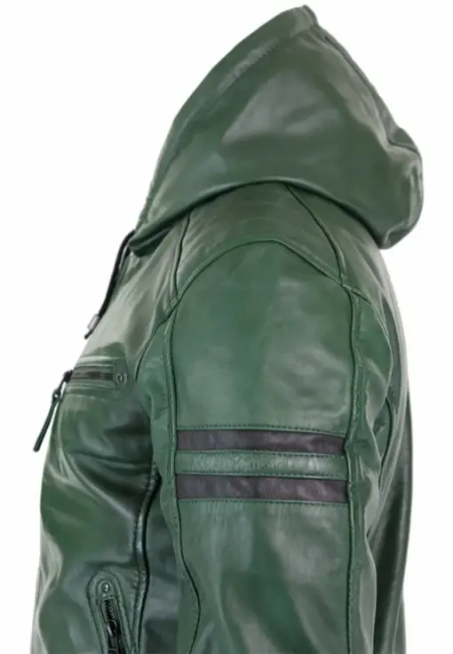 mens-vintage-green-hooded-faux-leather-bomber-jacket