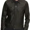 shirt-collar-black-faux-leather-jacket-mens