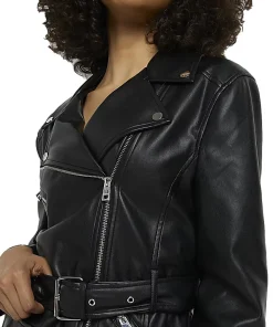 womens-belted-black-faux-leather-biker-jacket