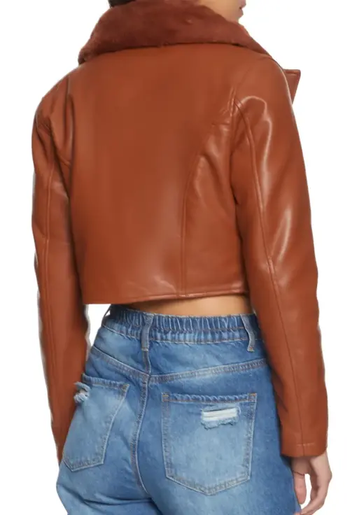 womens-brown-faux-leather-fur-collar-moto-jacket