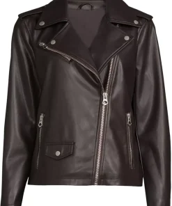 womens-brown-moto-faux-leather-jacket