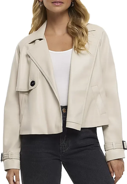 womens-cream-faux-leather-crop-trench-jacket