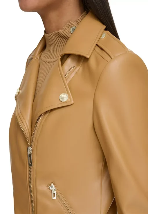 womens-fitted-classic-camel-faux-leather-jacket
