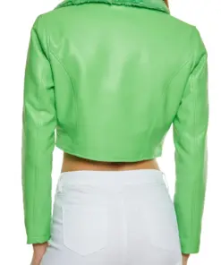 womens-green-faux-leather-fur-collar-moto-jacket
