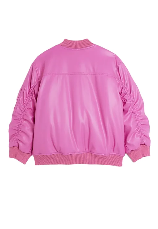 womens-pink-bomber-faux-leather-jacket