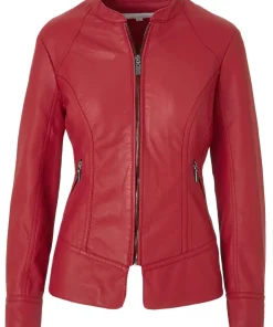 womens-red-faux-leather-split-jacket
