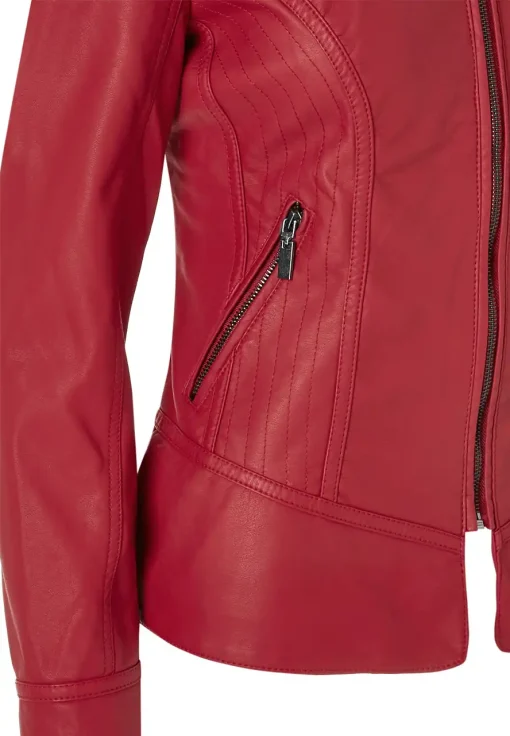womens-red-faux-leather-split-jacket