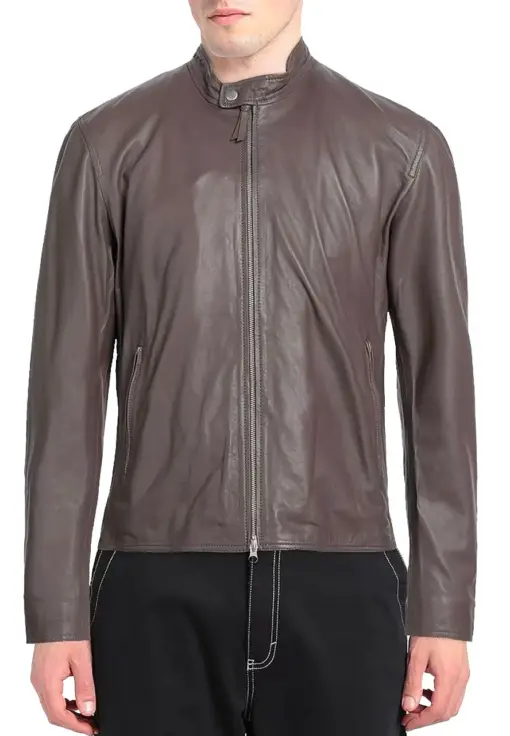 mens-band-collar-biker-brown-faux-leather-jacket