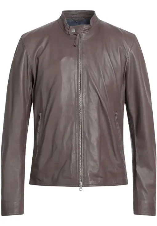 mens-band-collar-biker-brown-faux-leather-jacket