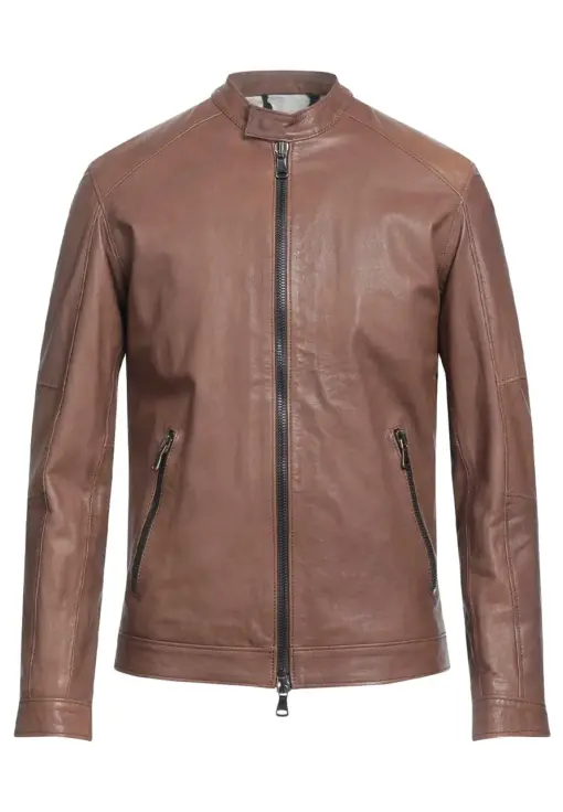 mens-band-collar-brown-faux-leather-biker-jacket