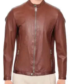 mens-biker-band-collar-brown-faux-leather-jacket