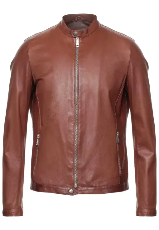 mens-biker-band-collar-brown-faux-leather-jacket